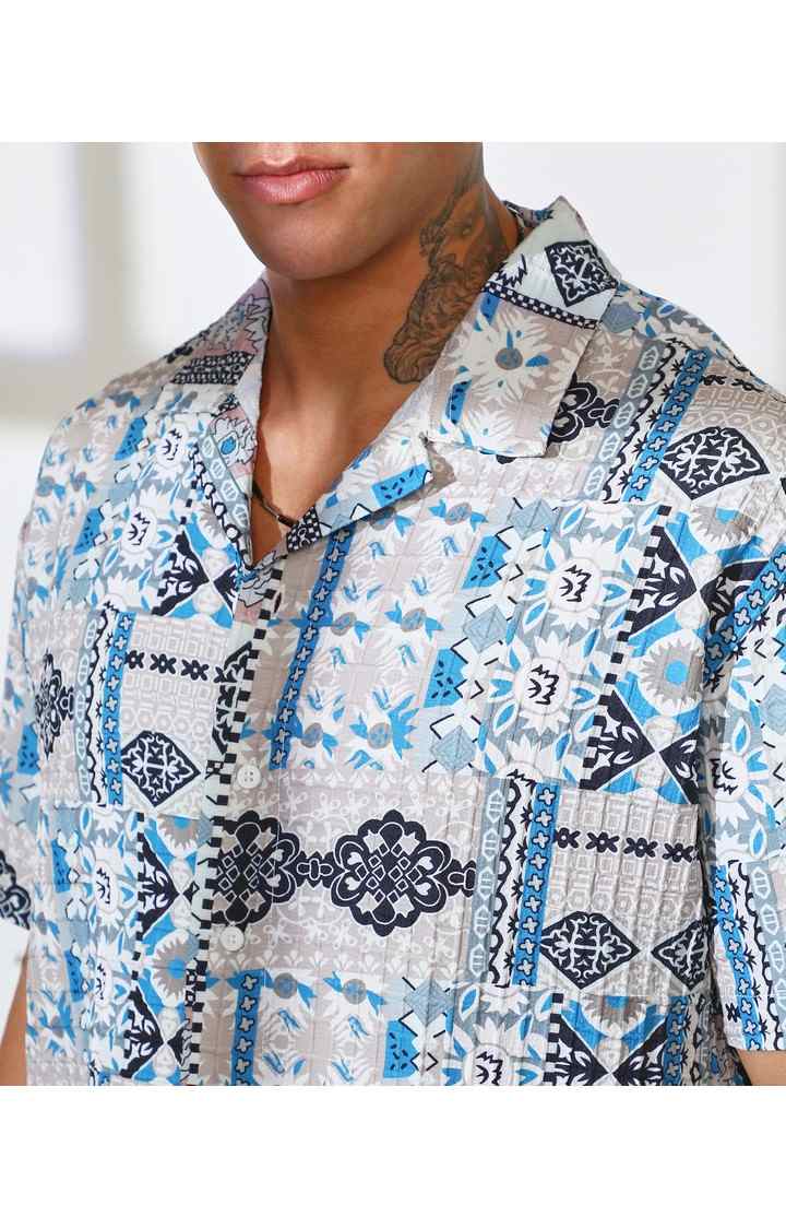 Men's Multicolor Printed Oversized Shirts