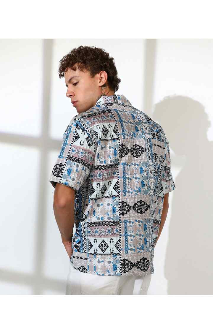 Men's Multicolor Printed Oversized Shirts