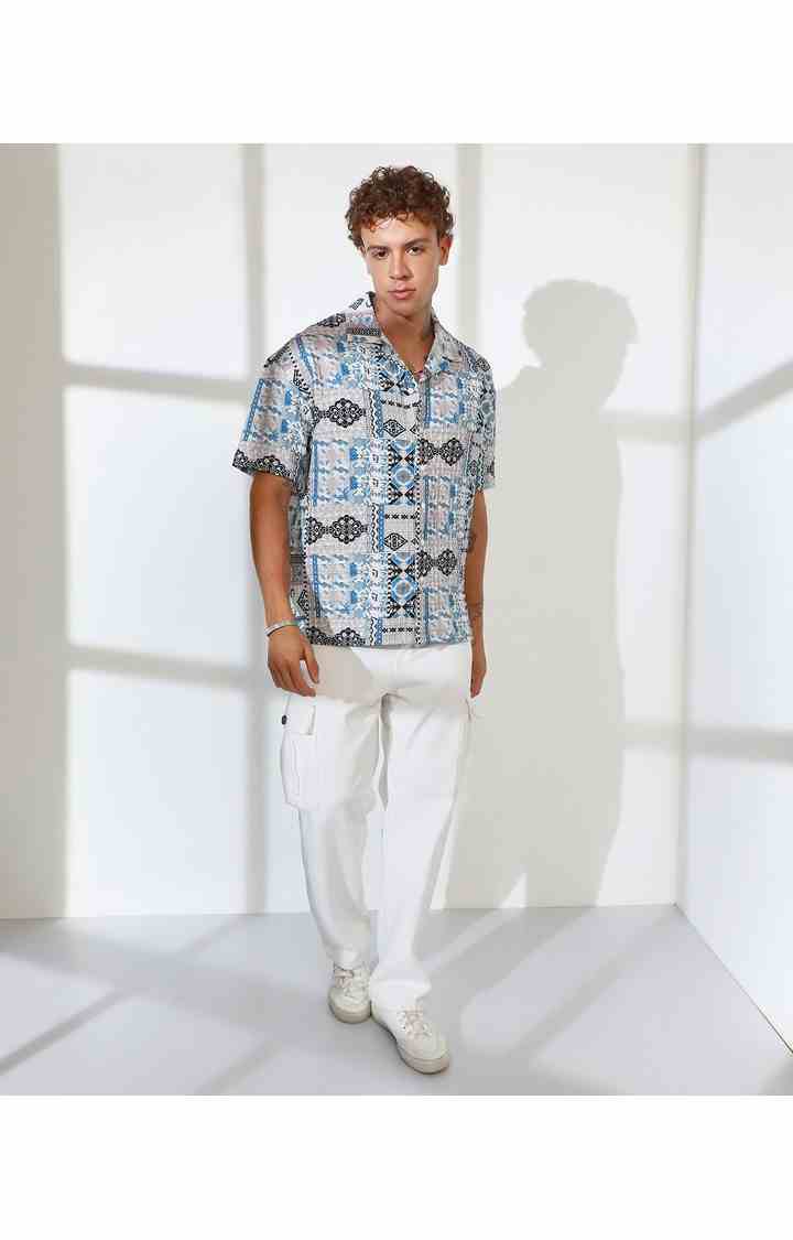 Men's Multicolor Printed Oversized Shirts