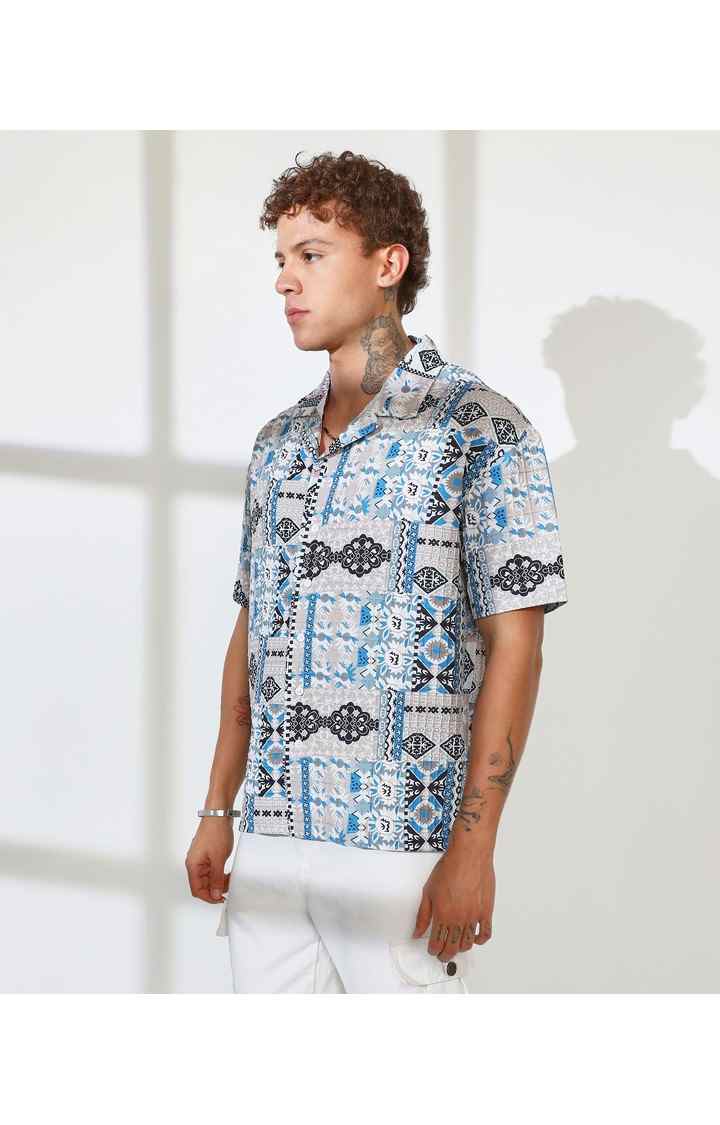 Men's Multicolor Printed Oversized Shirts