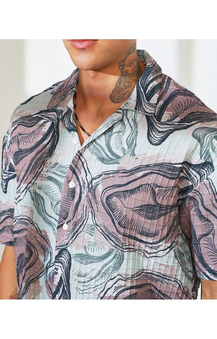 Men's Multicolor Printed Oversized Shirts
