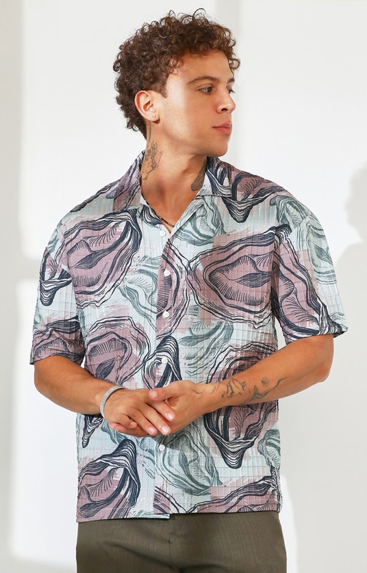 Men's Multicolor Printed Oversized Shirts