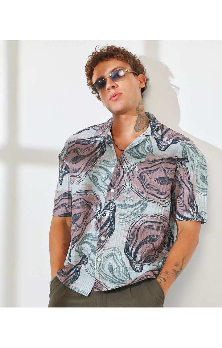 Men's Multicolor Printed Oversized Shirts