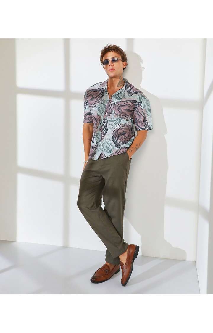 Men's Multicolor Printed Oversized Shirts