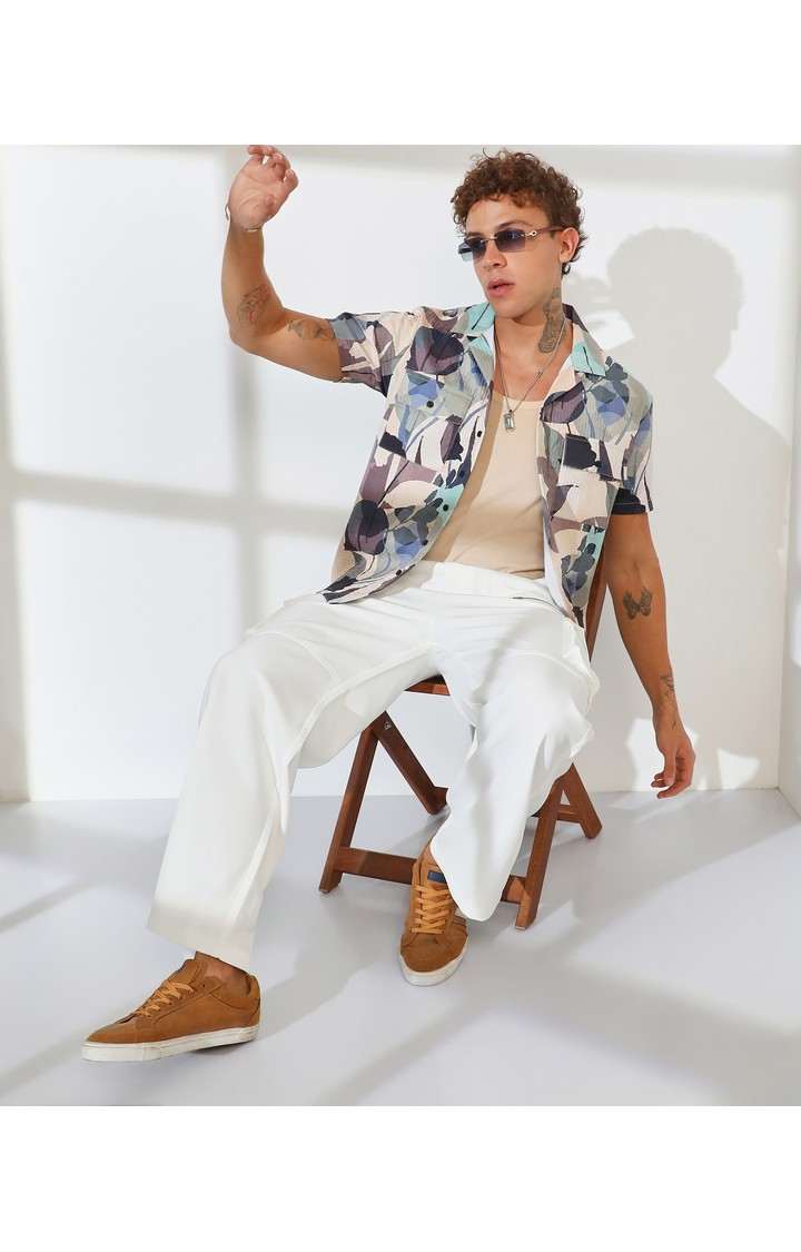 Men's Multicolor Printed Oversized Shirts