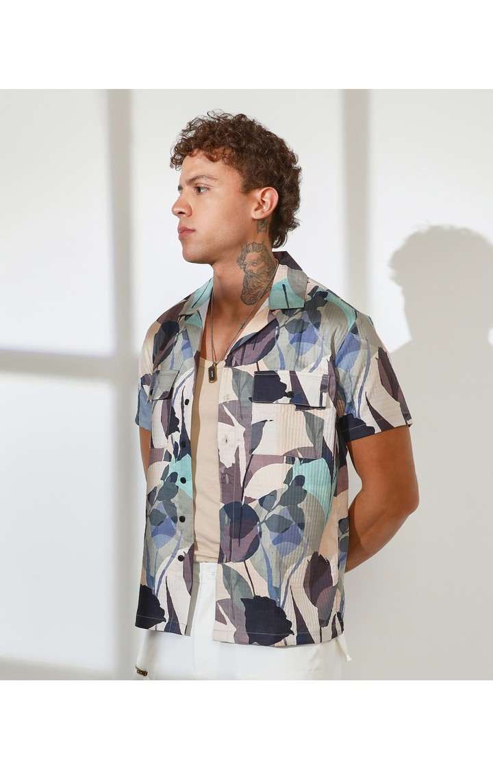 Men's Multicolor Printed Oversized Shirts