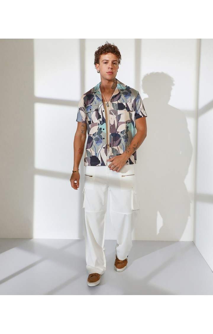 Men's Multicolor Printed Oversized Shirts