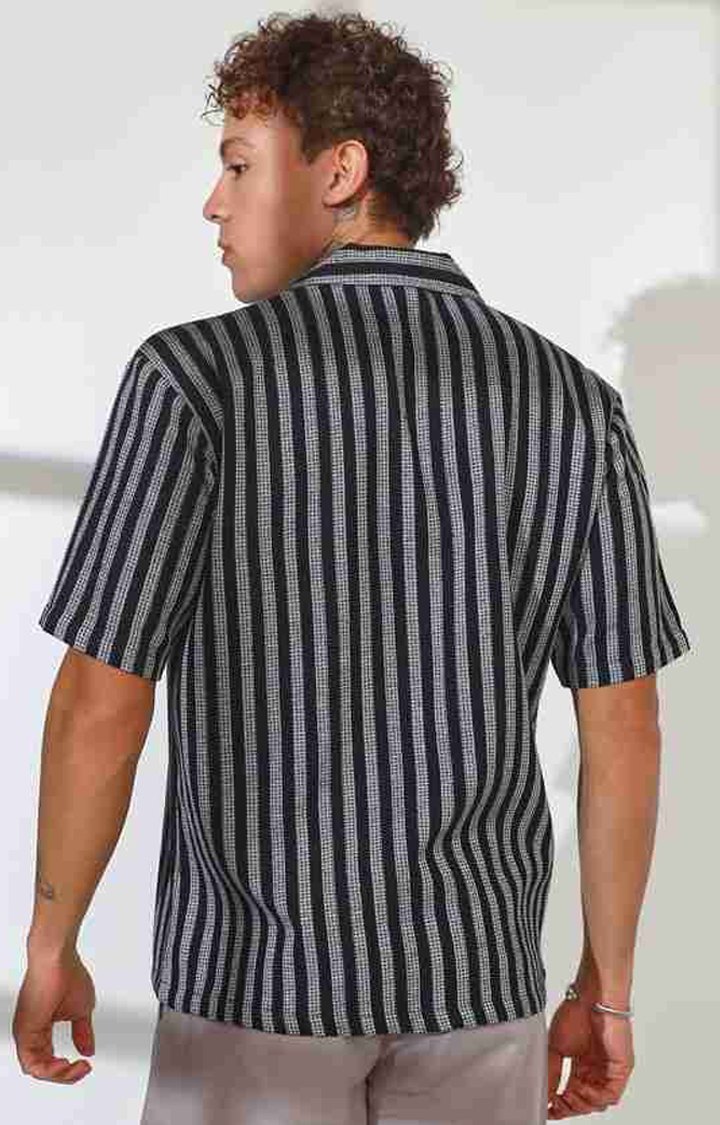 Men's Multicolor Striped Oversized Shirts