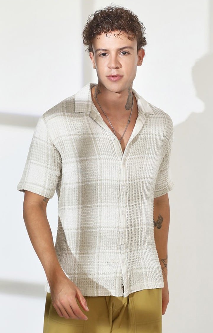 Men's Multicolor Checked Oversized Shirts