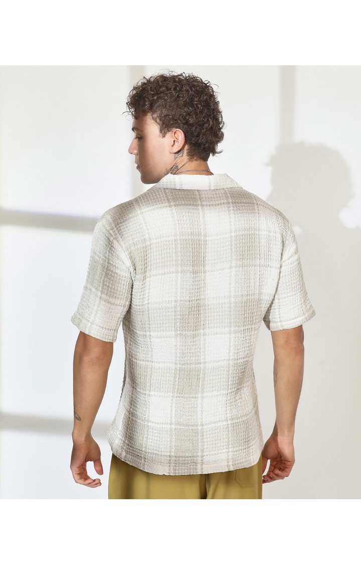 Men's Multicolor Checked Oversized Shirts