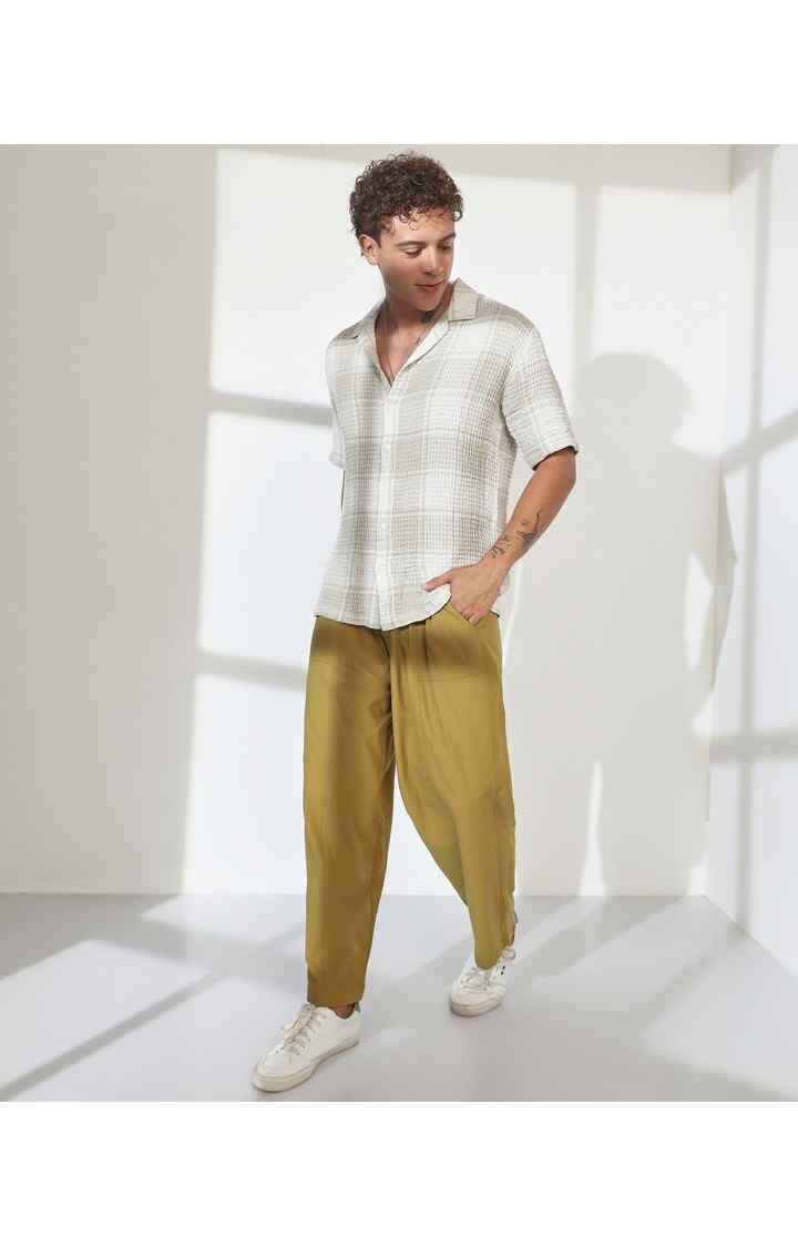 Men's Multicolor Checked Oversized Shirts