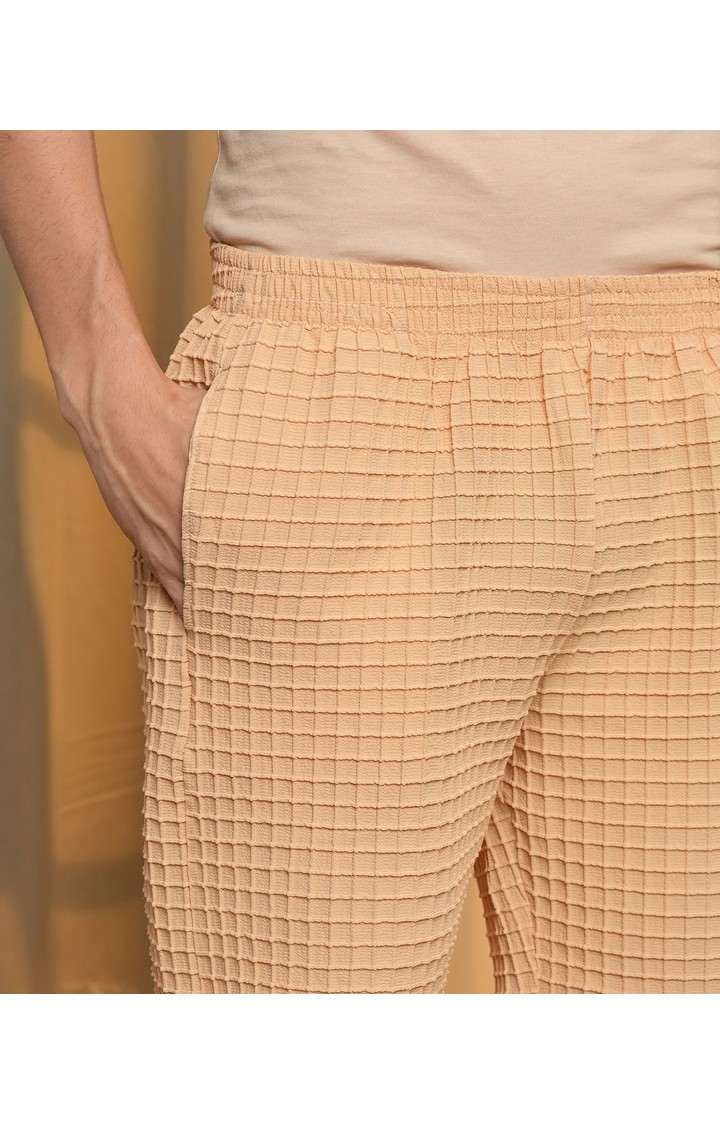 Men's Beige Solid Co-ords