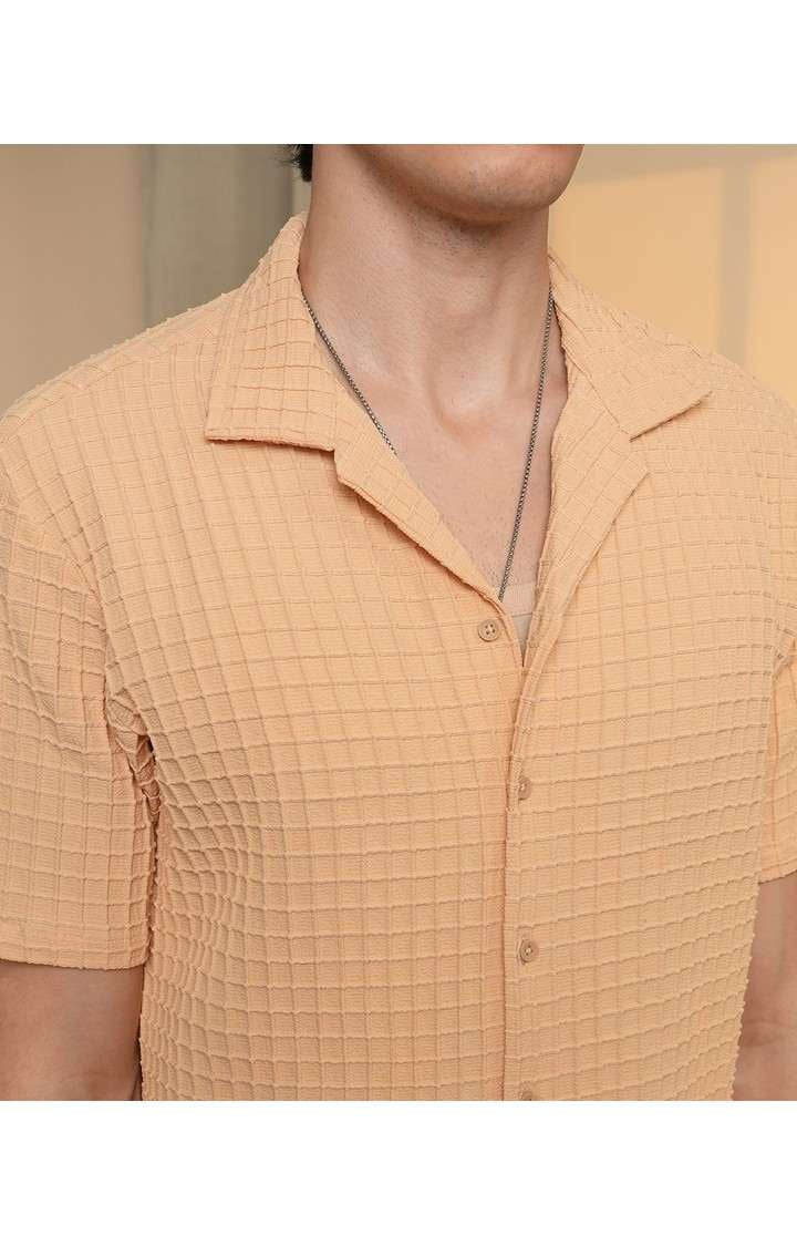 Men's Beige Solid Co-ords