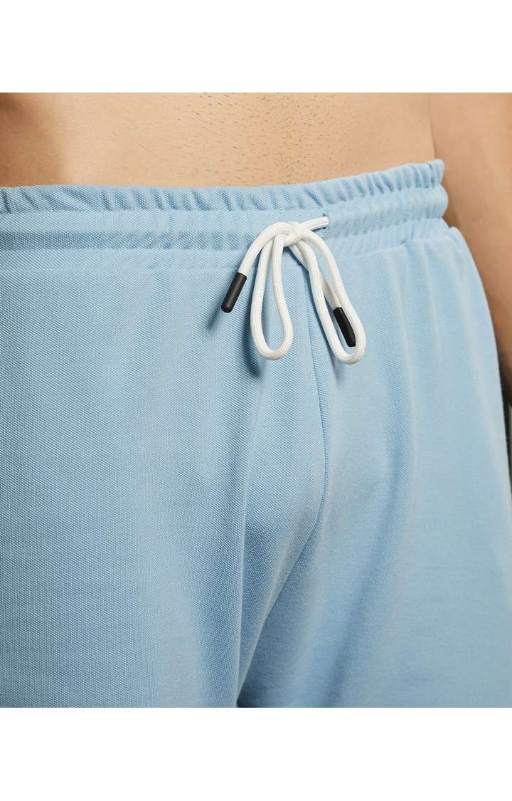 Men's Blue Solid Co-ords