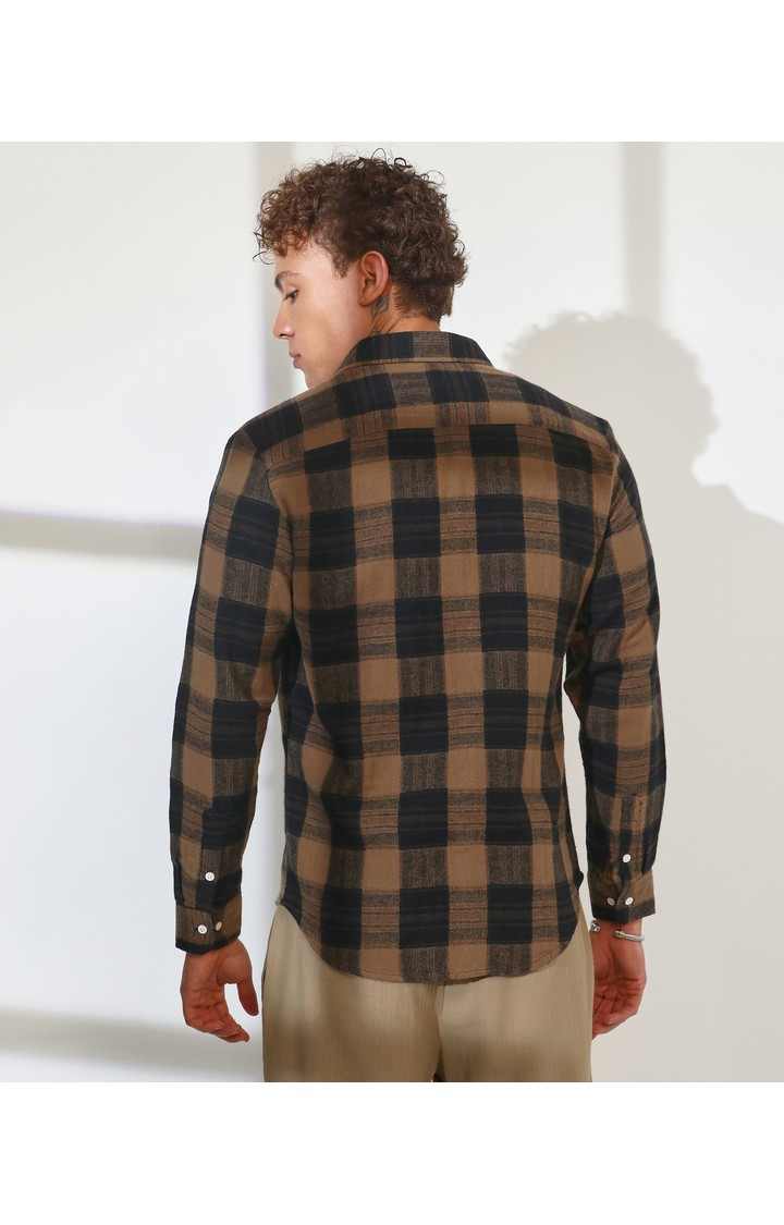 Men's Multicolor Checked Oversized Shirts