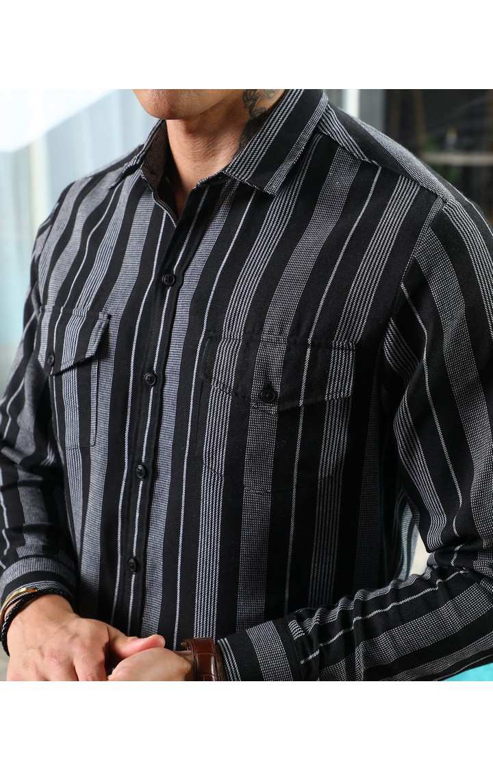Men's Multicolor Striped Casual Shirts