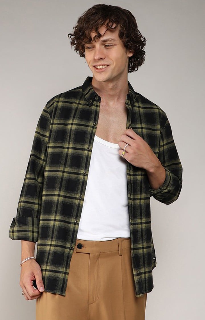Men's Multicolor Checked Casual Shirts