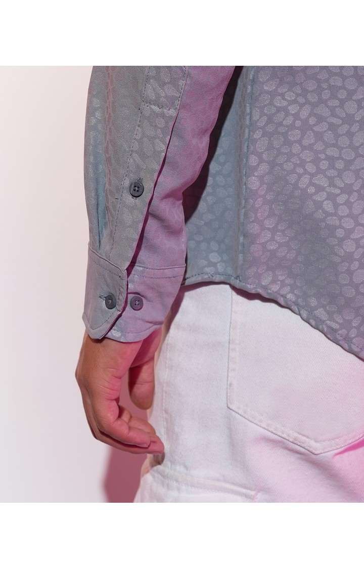 Men's Grey Solid Casual Shirts
