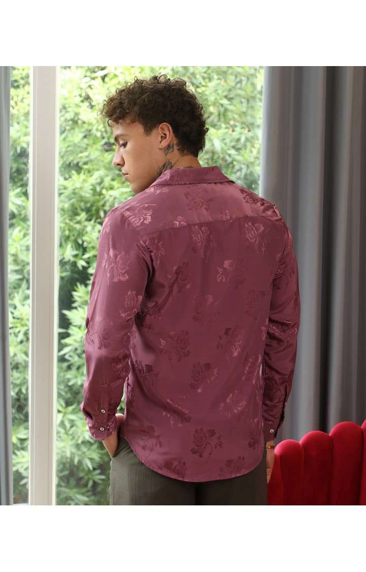 Men's Pink Solid Casual Shirts