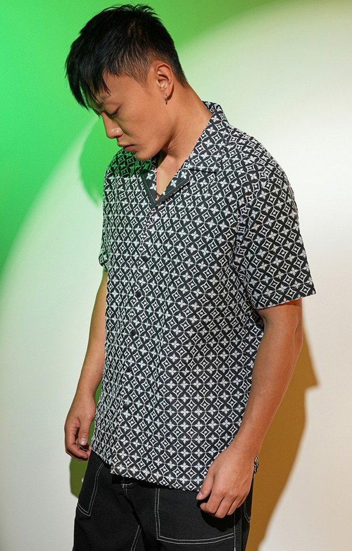Men's Multicolor Embroidered Casual Shirts
