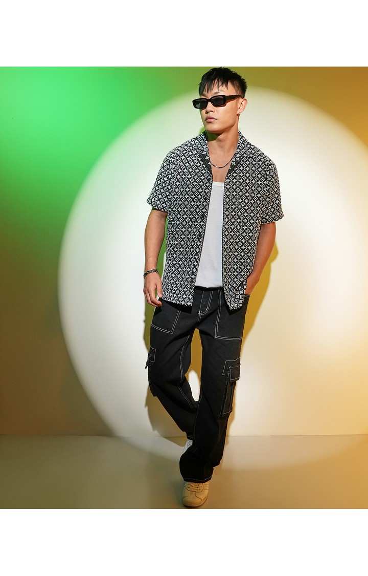 Men's Multicolor Embroidered Casual Shirts