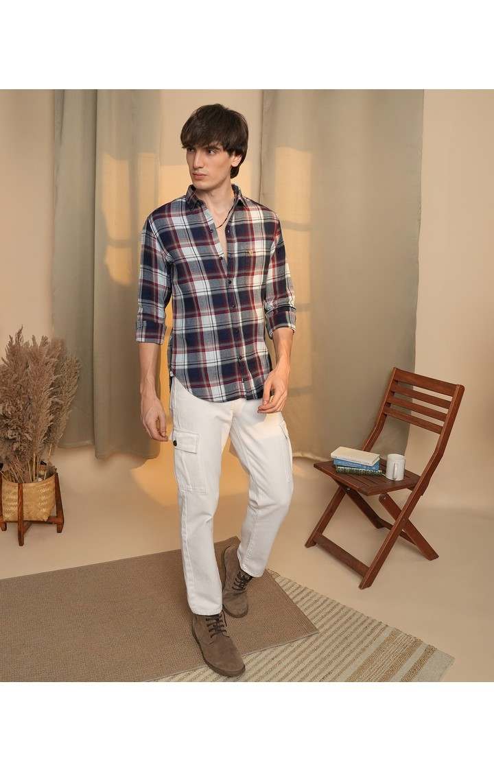 Men's Multicolor Checked Casual Shirts