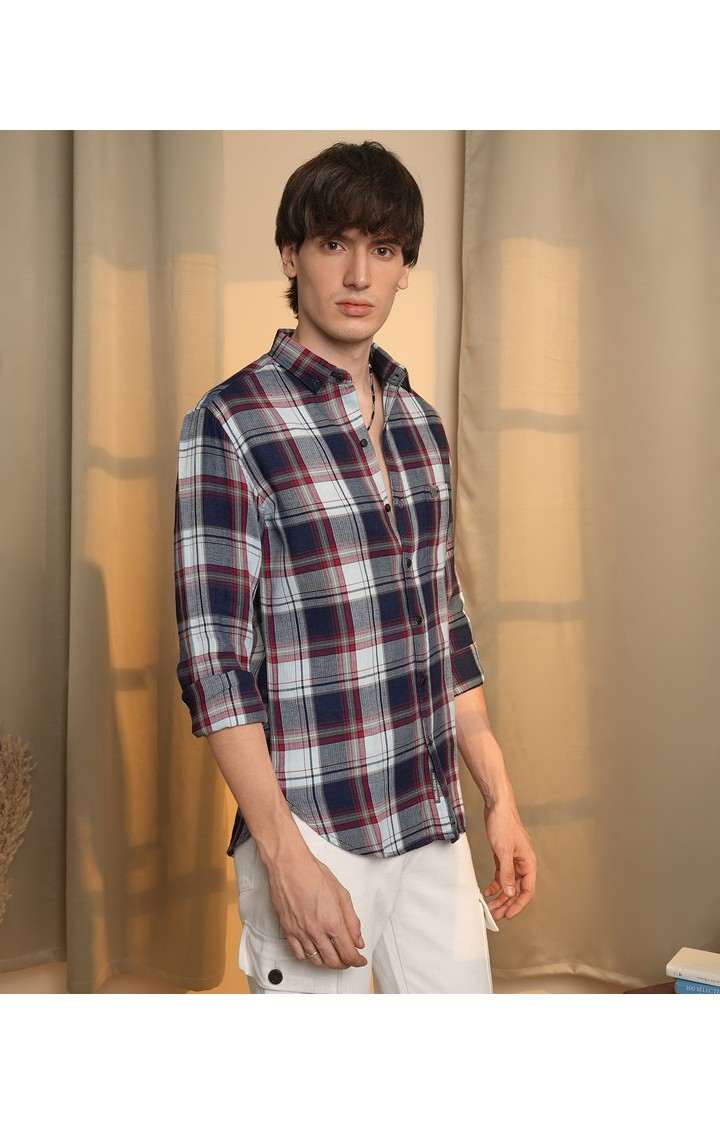 Men's Multicolor Checked Casual Shirts