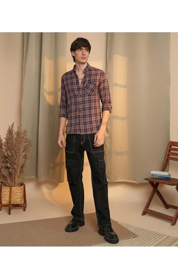 Men's Multicolor Checked Casual Shirts