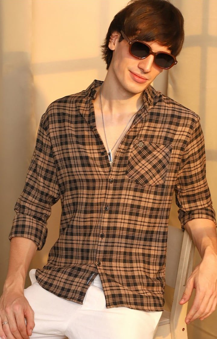 Men's Multicolor Checked Casual Shirts