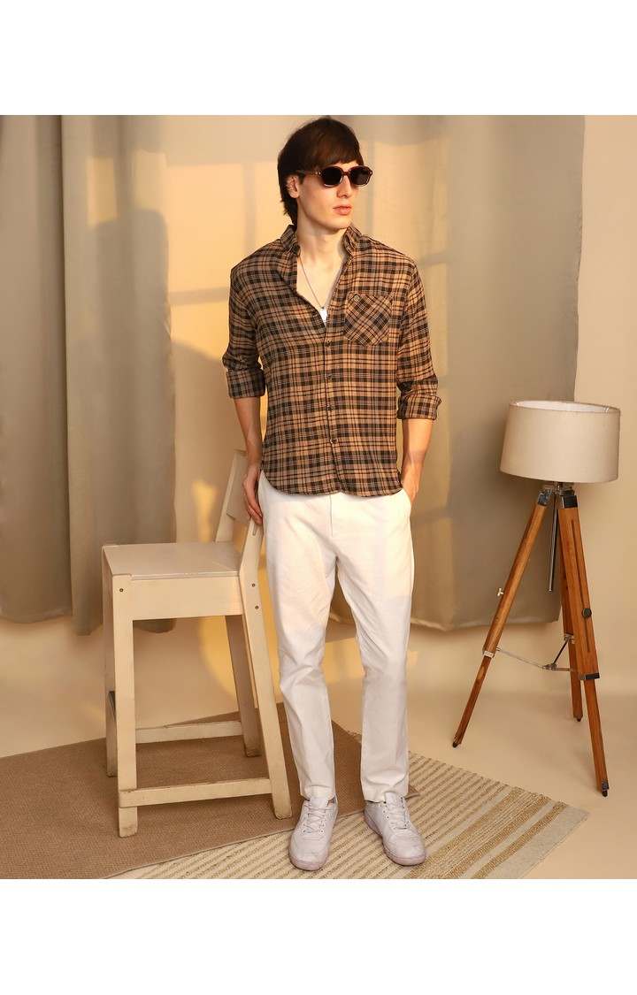 Men's Multicolor Checked Casual Shirts
