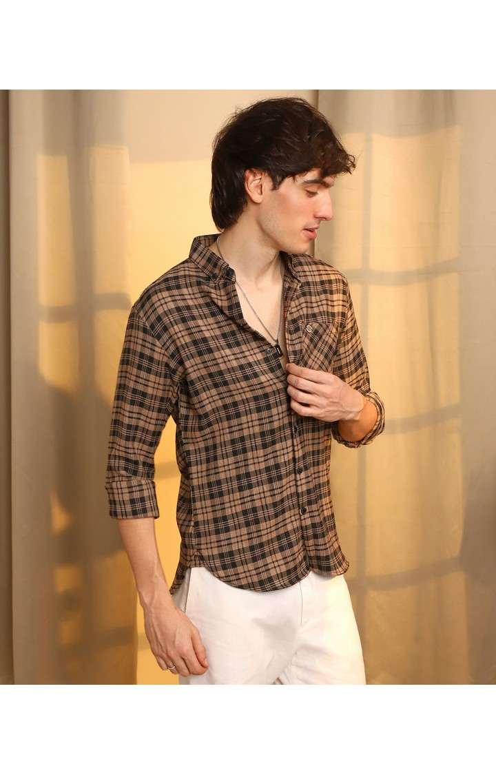 Men's Multicolor Checked Casual Shirts