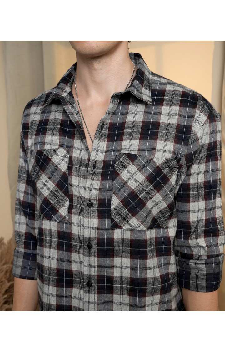 Men's Multicolor Checked Casual Shirts