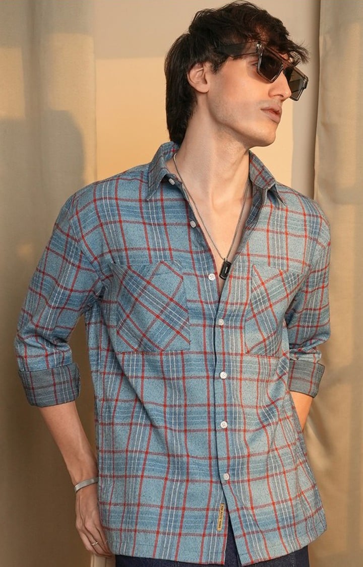 Men's Multicolor Checked Casual Shirts