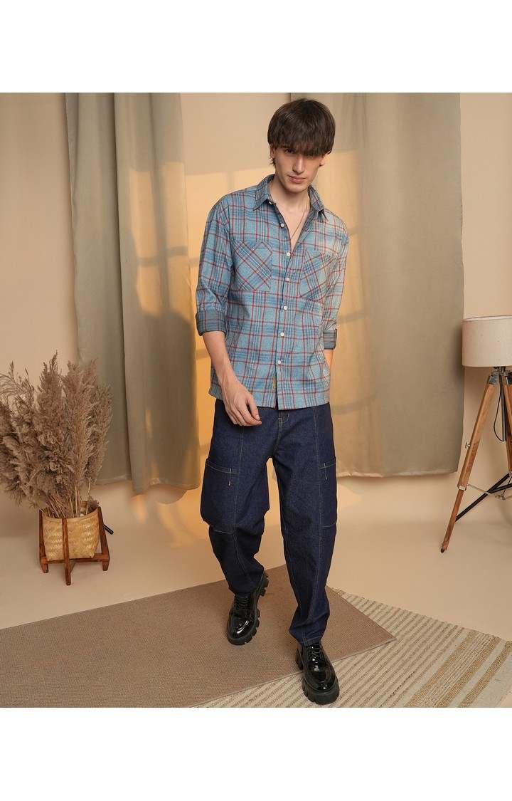 Men's Multicolor Checked Casual Shirts