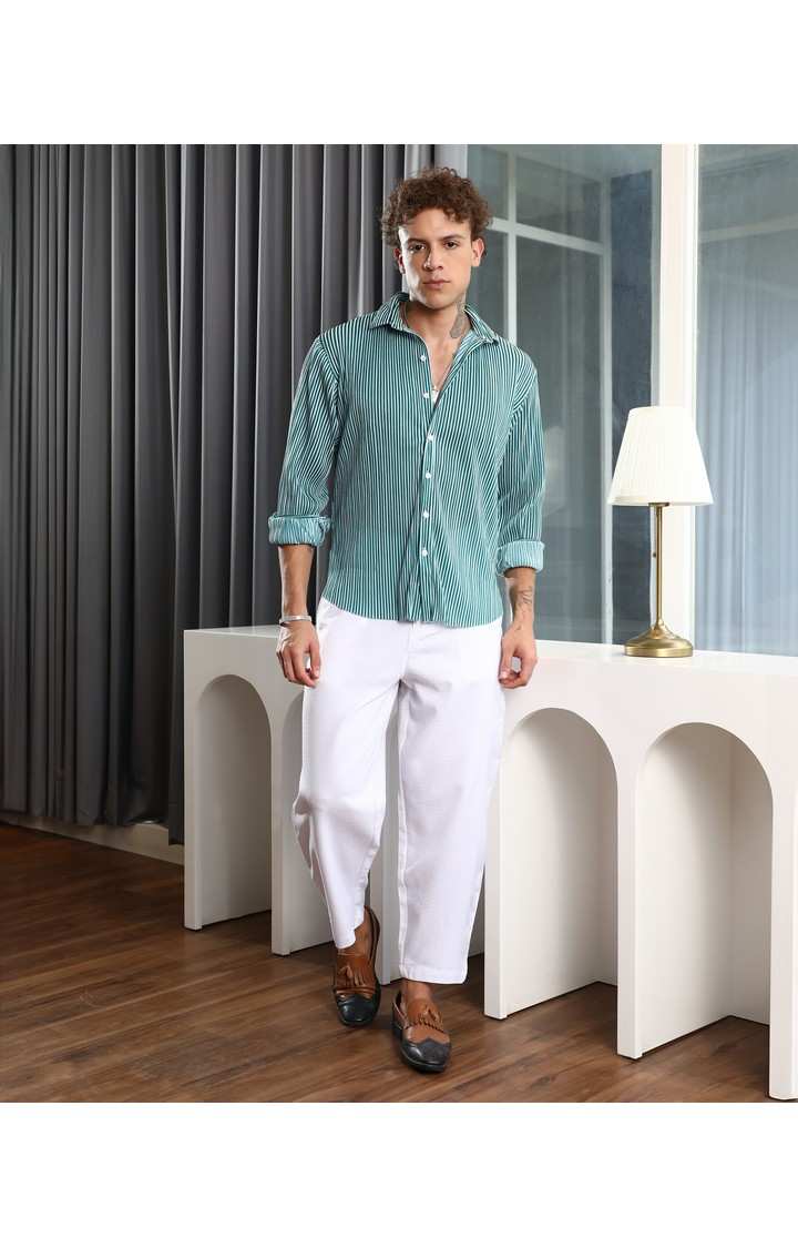 Men's Multicolor Striped Casual Shirts