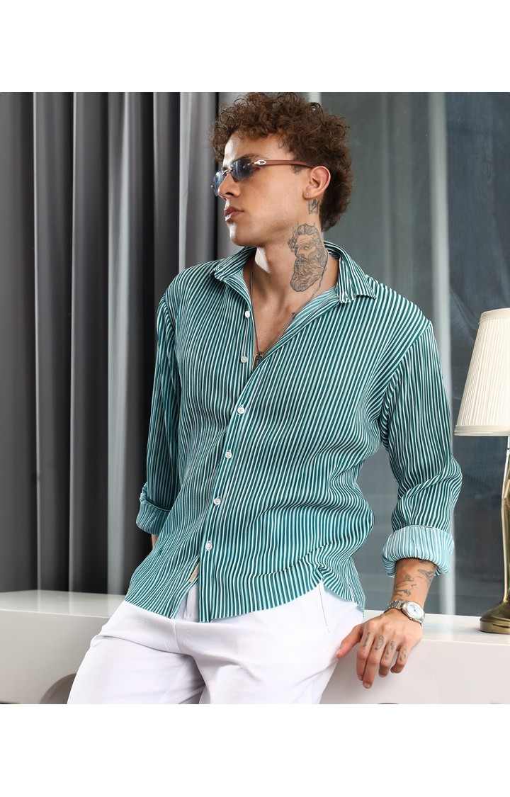 Men's Multicolor Striped Casual Shirts
