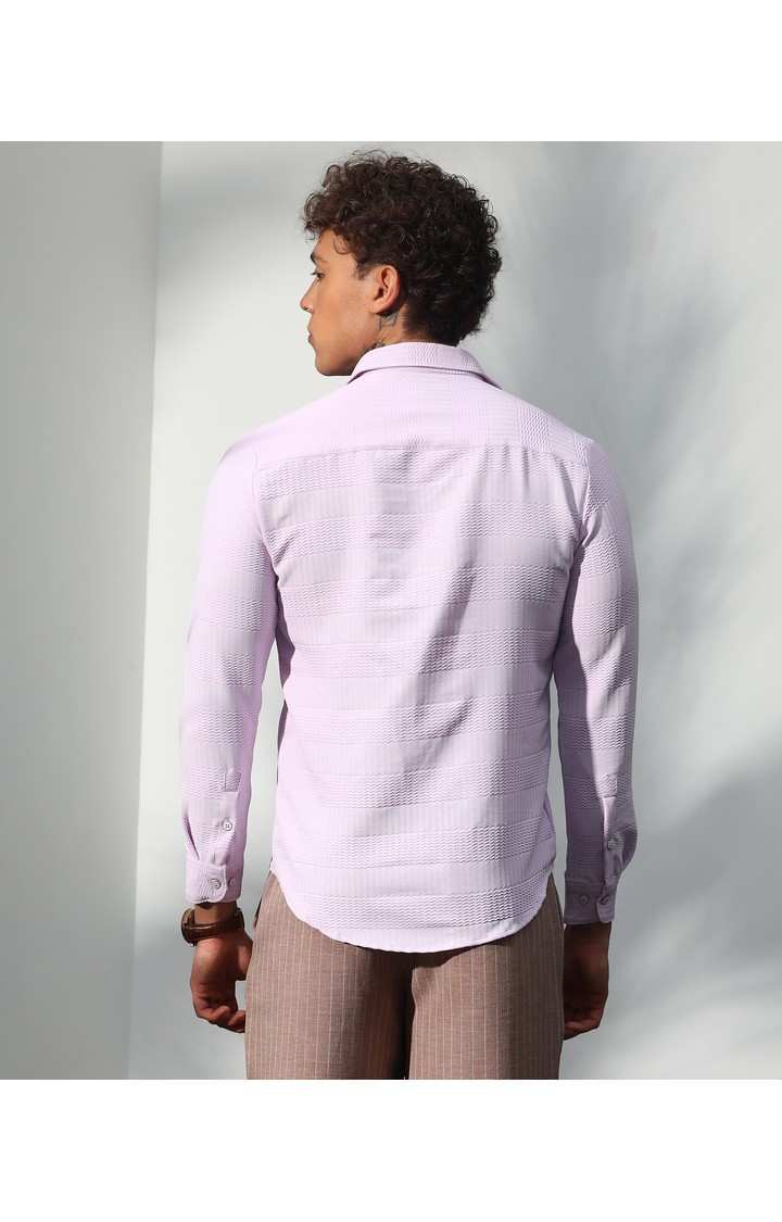 Men's Purple Solid Casual Shirts