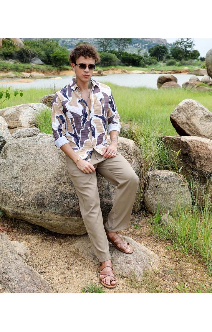 Men's Multicolor Printed Casual Shirts
