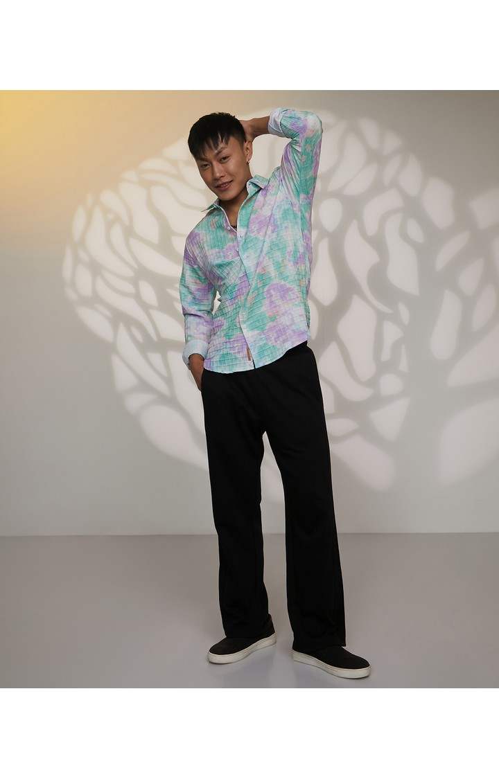 Men's Multicolor Textured Casual Shirts