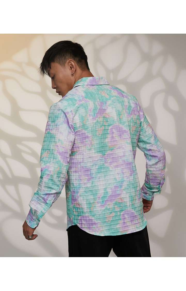 Men's Multicolor Textured Casual Shirts
