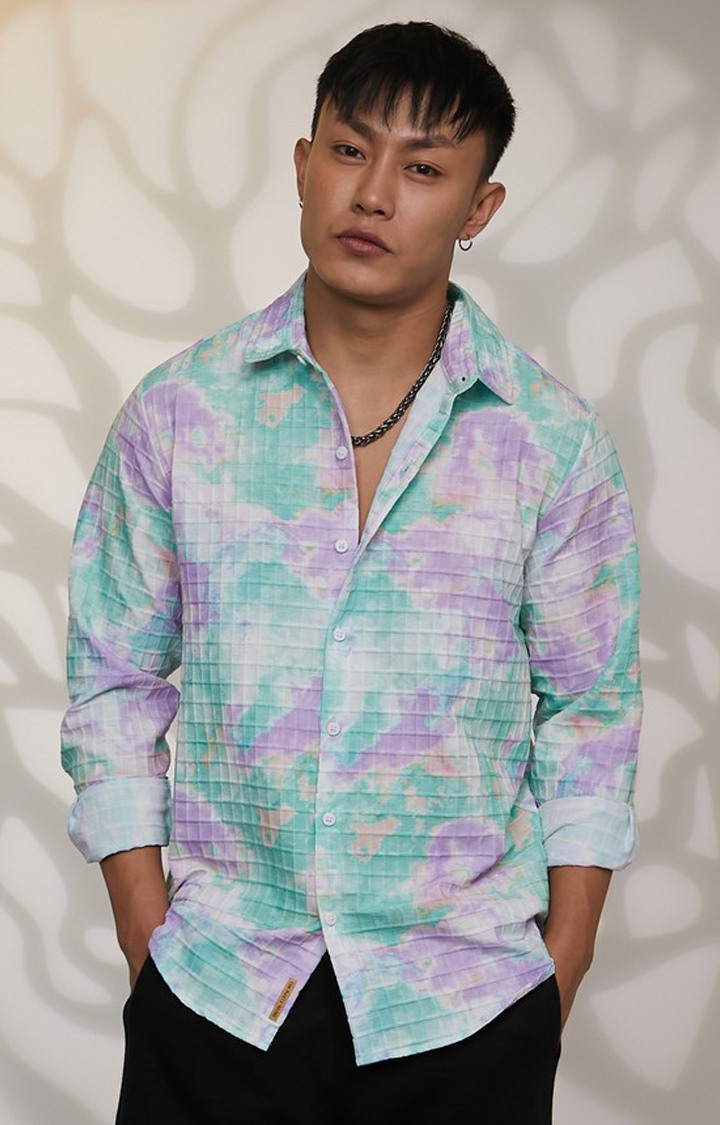 Men's Multicolor Textured Casual Shirts