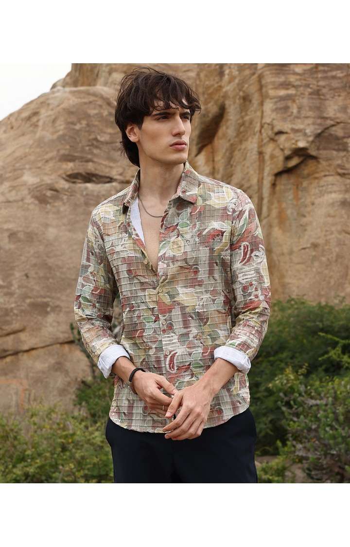 Men's Multicolor Printed Casual Shirts
