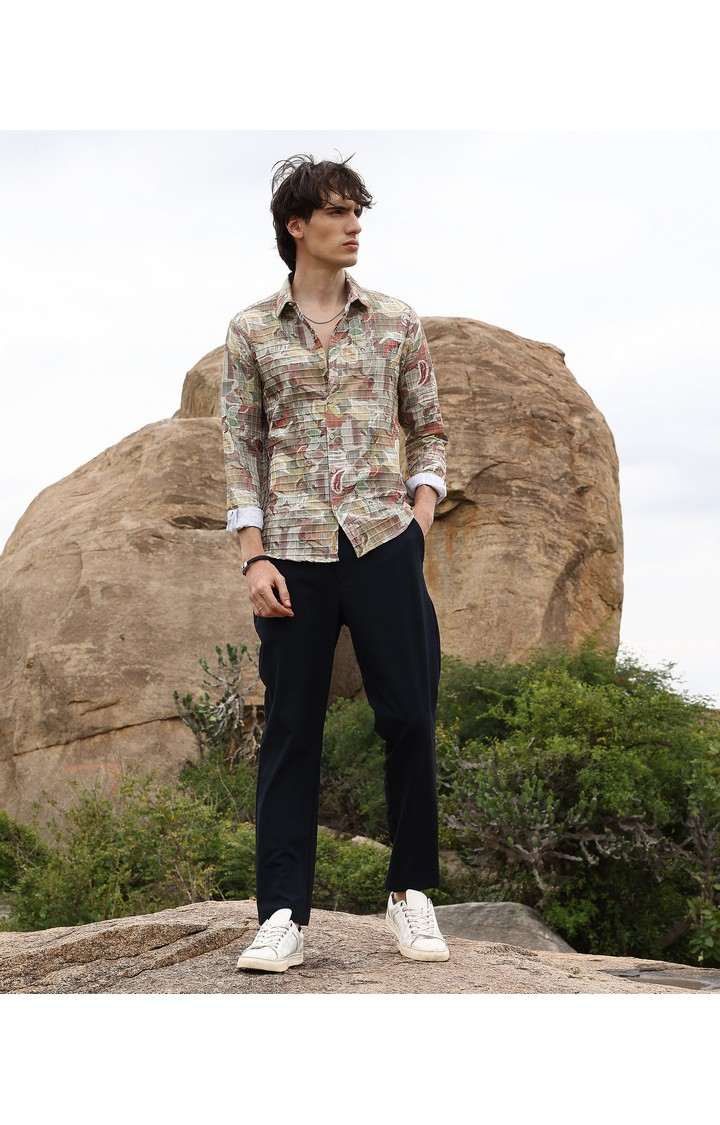 Men's Multicolor Printed Casual Shirts