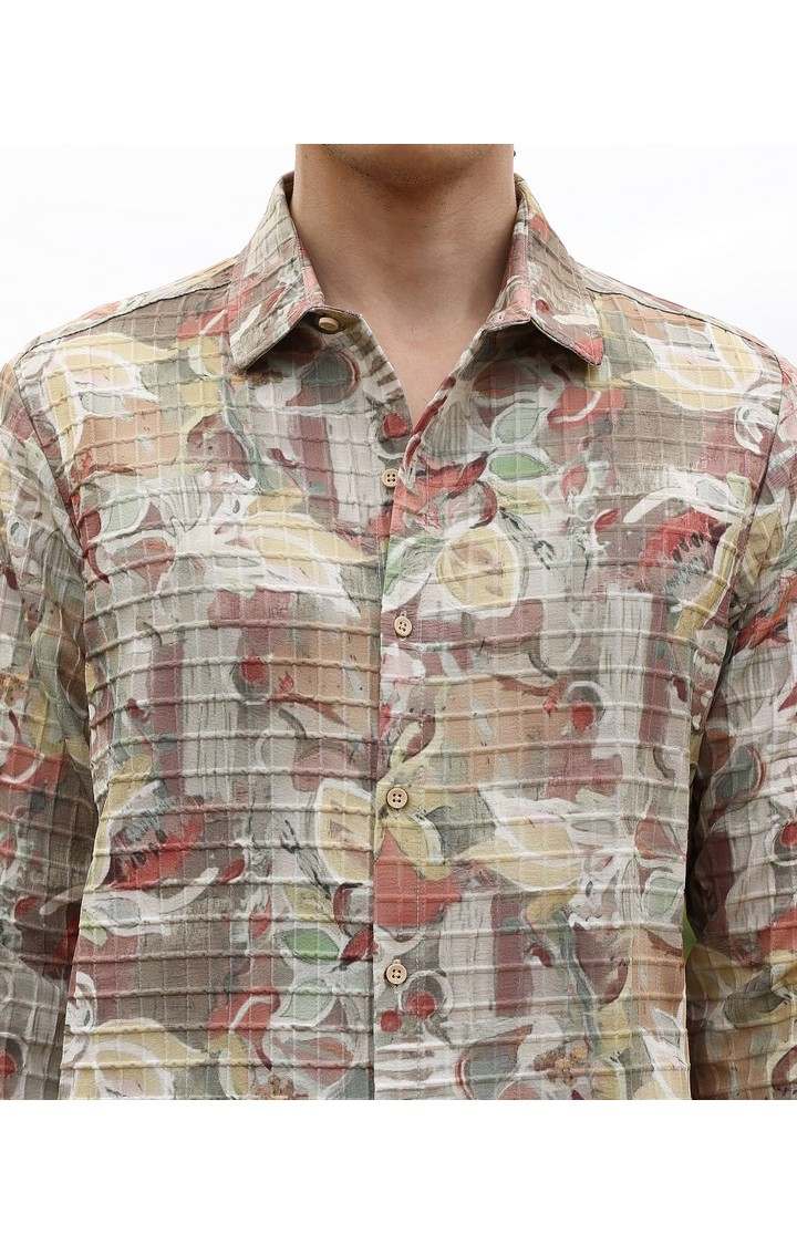 Men's Multicolor Printed Casual Shirts