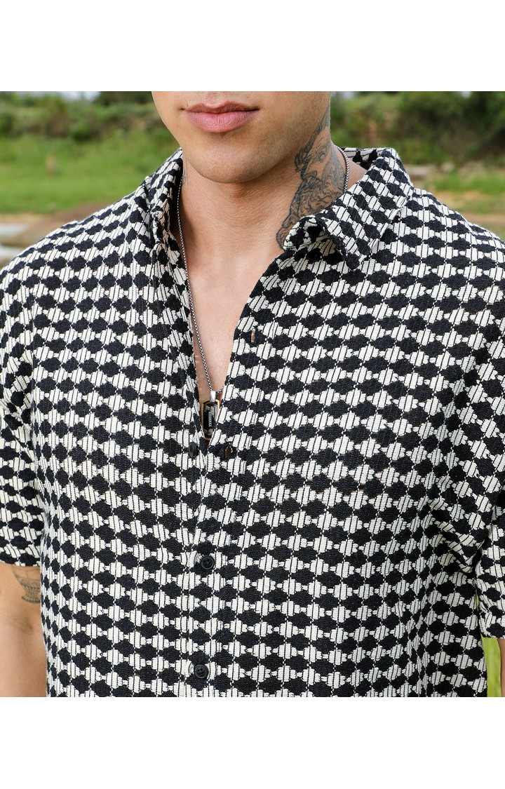Men's Multicolor Striped Oversized Shirts