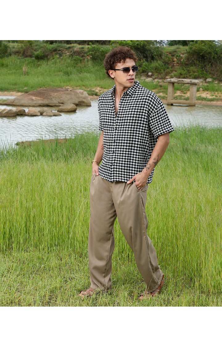 Men's Multicolor Striped Oversized Shirts