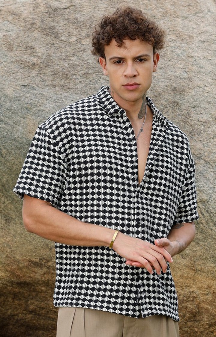 Men's Multicolor Striped Oversized Shirts