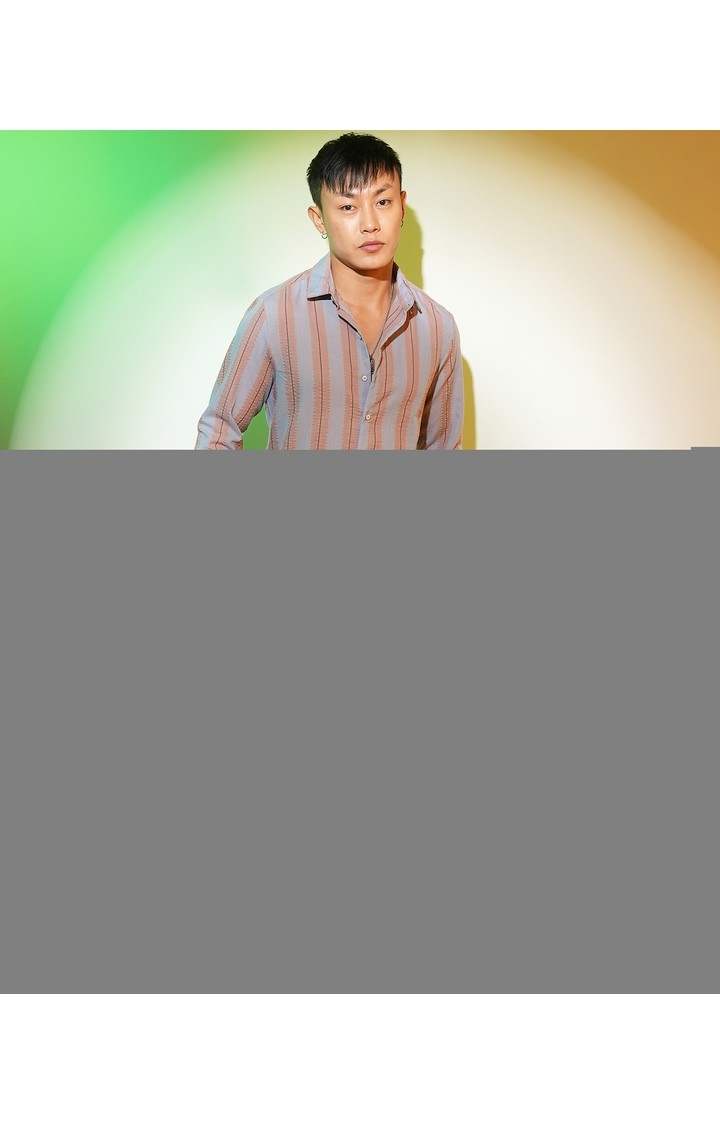Men's Multicolor Striped Casual Shirts