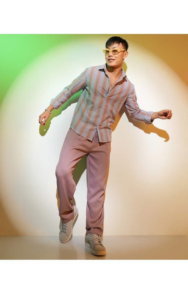 Men's Multicolor Striped Casual Shirts