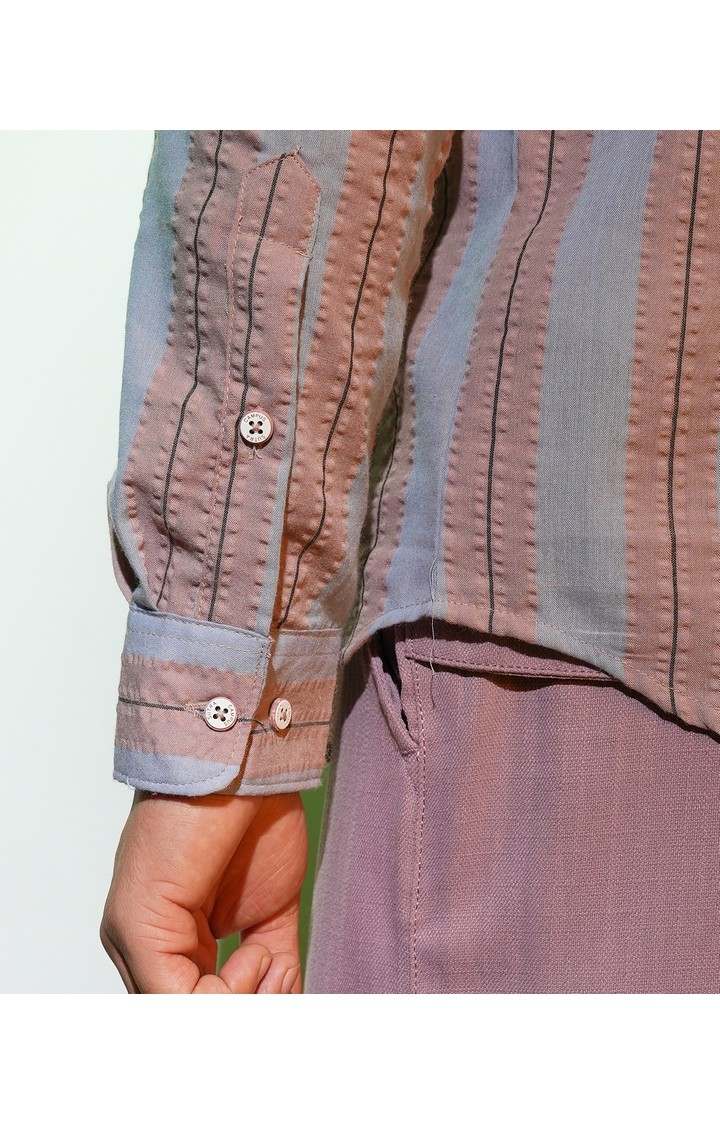 Men's Multicolor Striped Casual Shirts